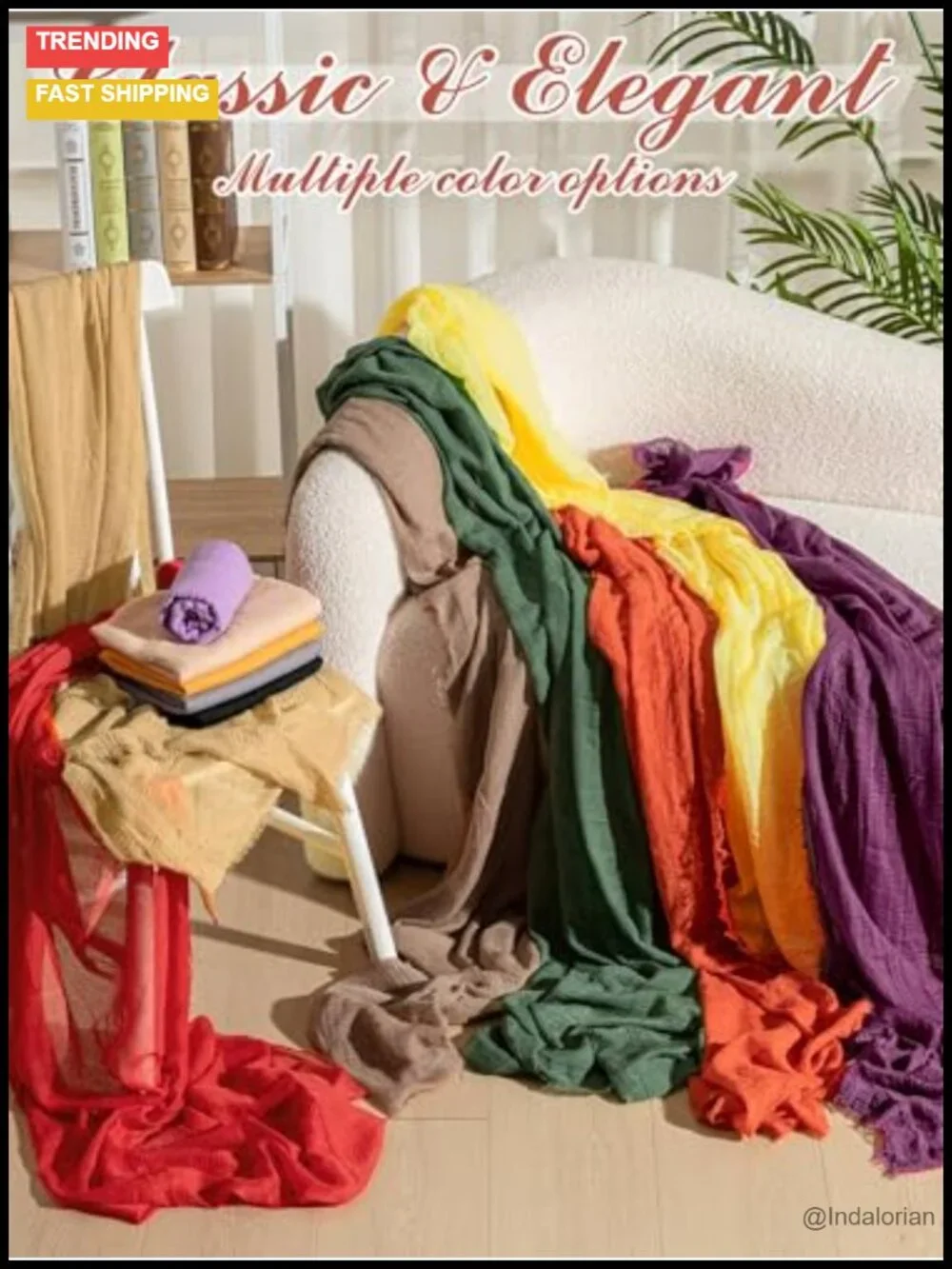 12 Pcs Soft Cotton Hijab Scarves for Women Long Head Scarf Wrap Shawl
